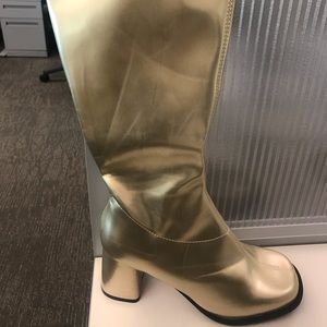 Gold 70’s Chunky Costume Boots
